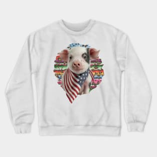 Patriotic Piglet Crewneck Sweatshirt